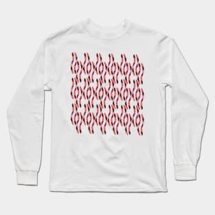 Colorful Semi Circles With Lines Seamless Pattern Long Sleeve T-Shirt